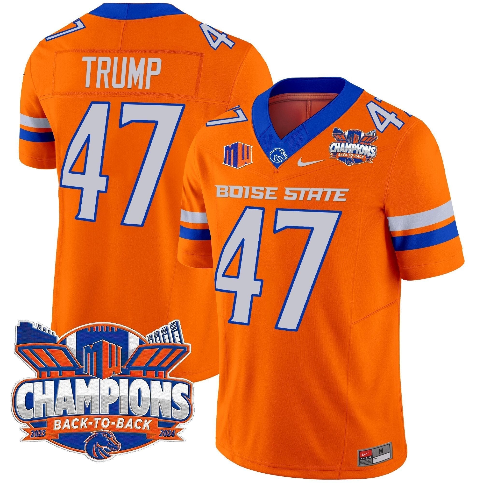 Men Boise State Broncos 2024 Back To Back Champions Vapor Limited Jersey - All Stitched