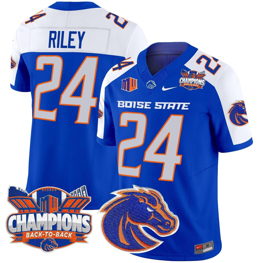 Men Boise State Broncos 2024 Back To Back Champions Vapor Limited Jersey - All Stitched