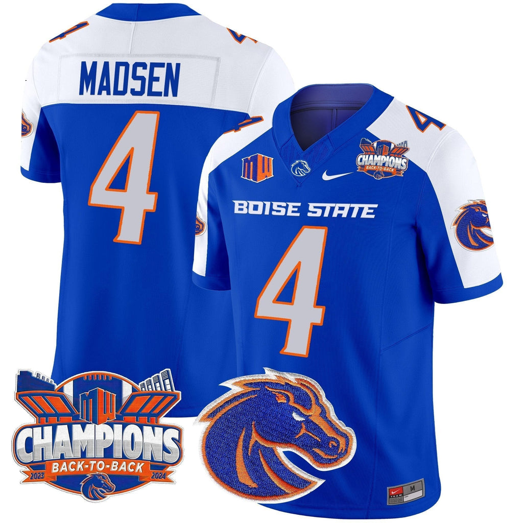 Men Boise State Broncos 2024 Back To Back Champions Vapor Limited Jersey - All Stitched