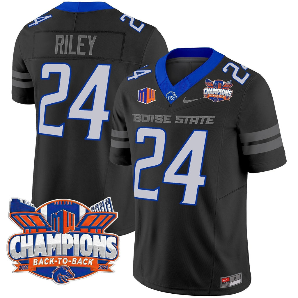 Men Boise State Broncos 2024 Back To Back Champions Vapor Limited Jersey - All Stitched