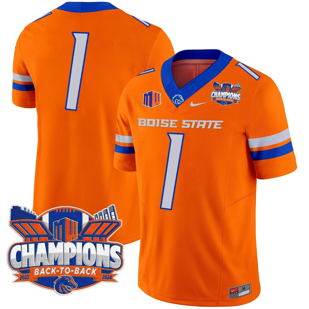 Men Boise State Broncos 2024 Back To Back Champions Vapor Limited Jersey - All Stitched
