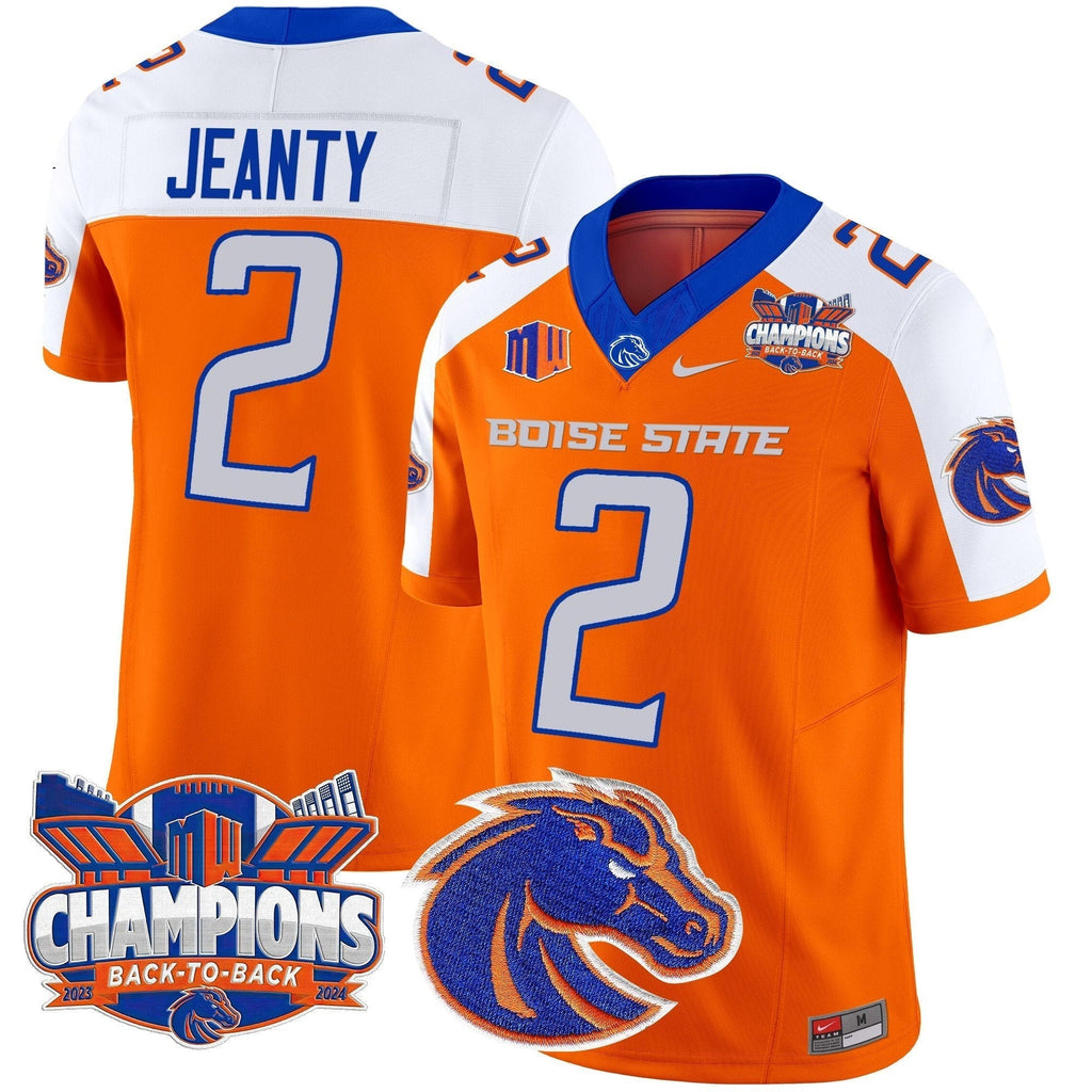 Men Boise State Broncos 2024 Back To Back Champions Vapor Limited Jersey - All Stitched