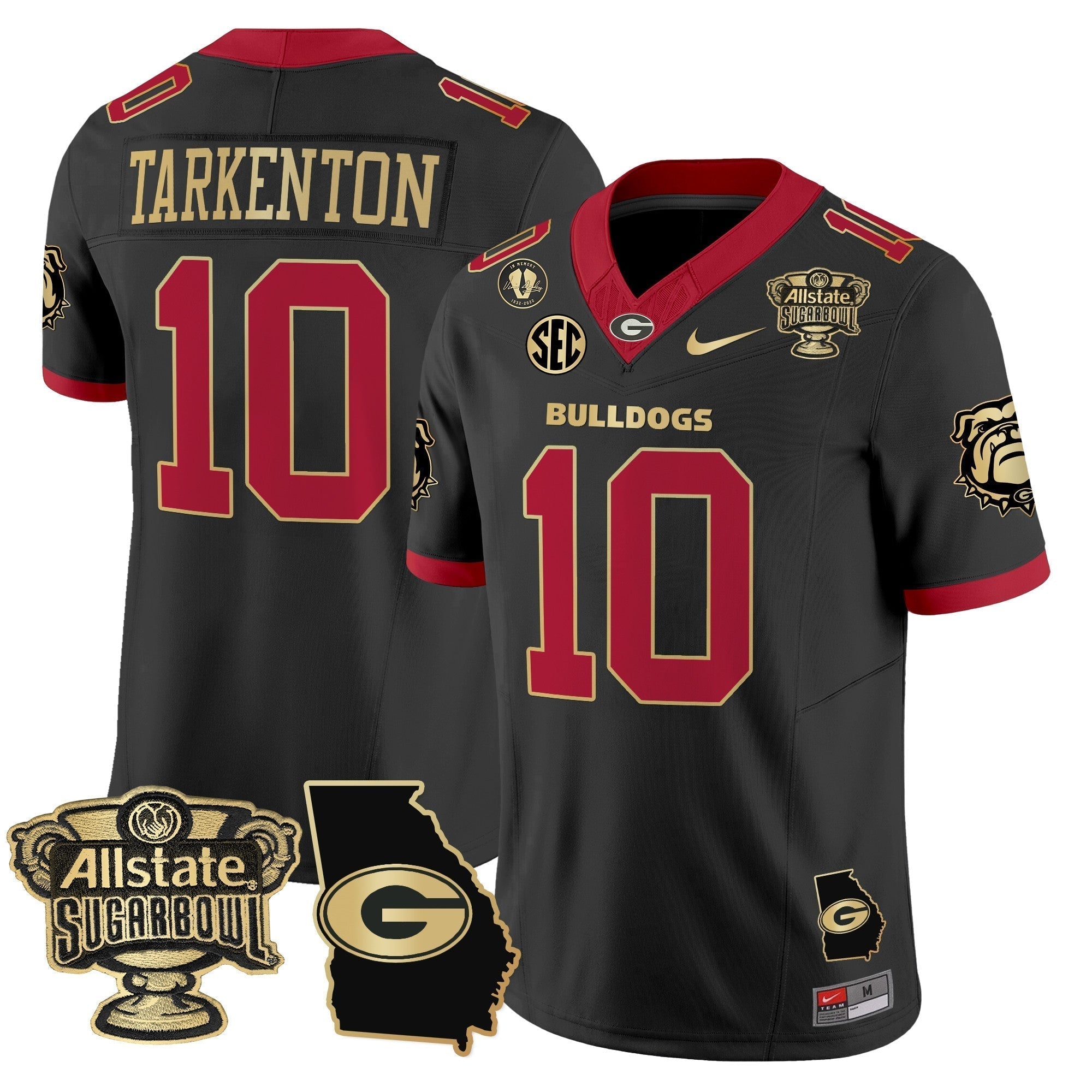 Men Georgia Bulldogs 2025 Sugar Bowl & Georgia Map Patch Vapor Limited Jersey - All Stitched
