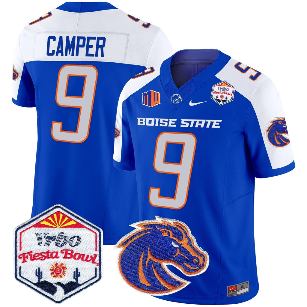 Men Boise State Broncos 2024 The Fiesta Bowl Patch Vapor Limited Jersey - All Stitched
