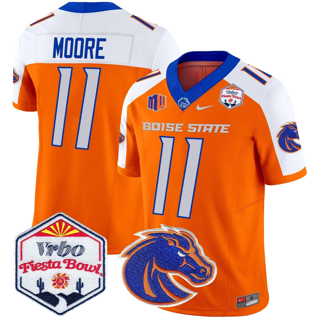 Men Boise State Broncos 2025 The Fiesta Bowl Patch Vapor Limited Jersey - All Stitched