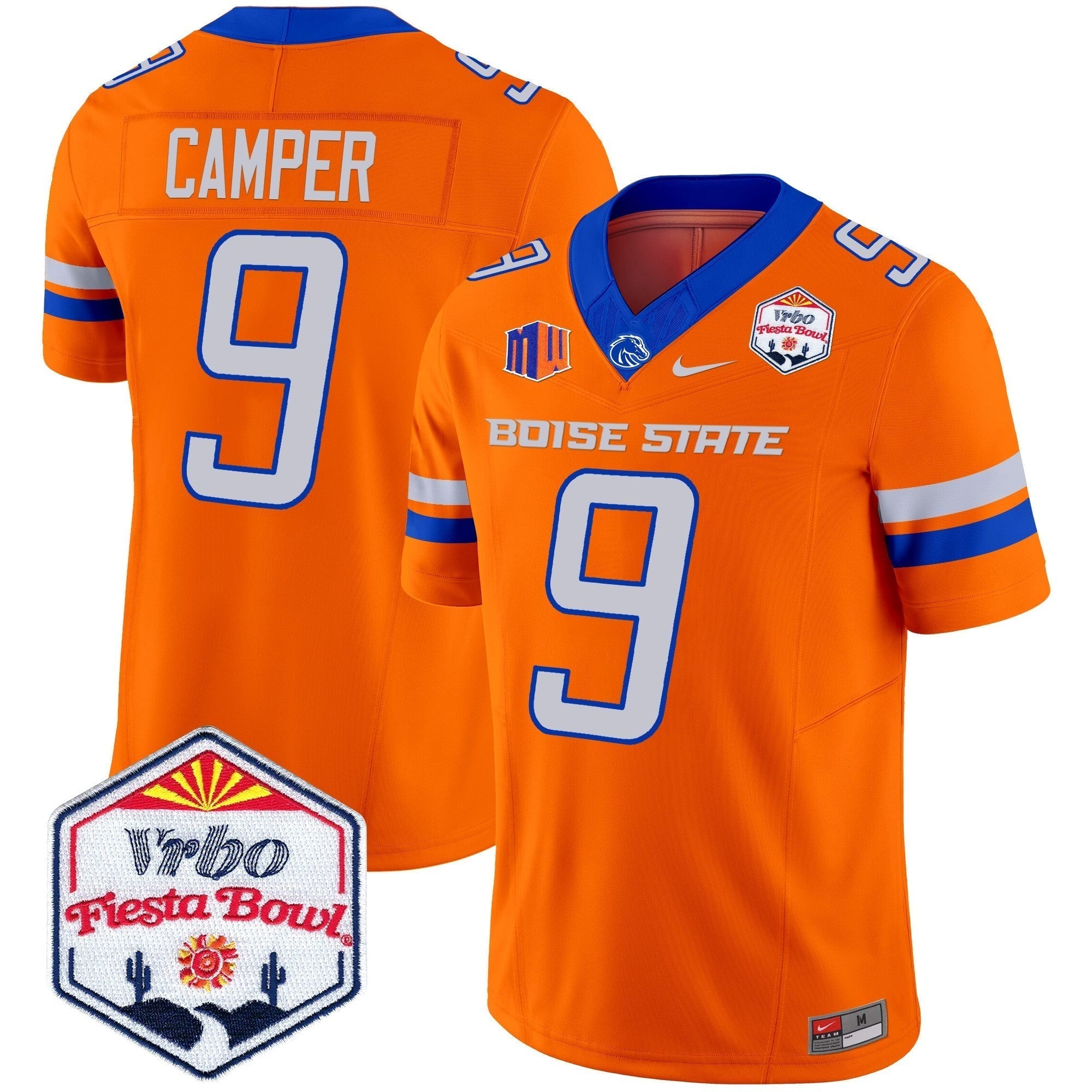 Men Boise State Broncos 2024 The Fiesta Bowl Patch Vapor Limited Jersey - All Stitched