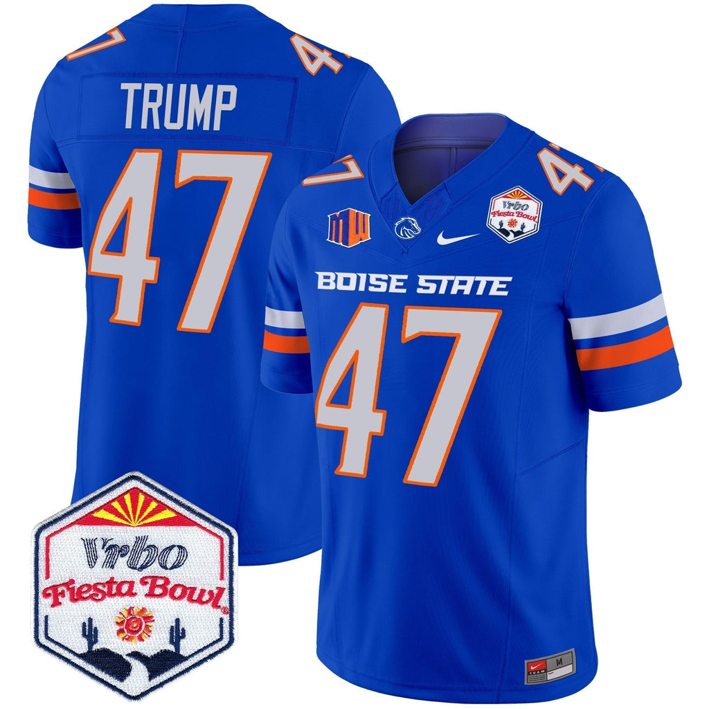 Men Boise State Broncos 2024 The Fiesta Bowl Patch Vapor Limited Jersey - All Stitched