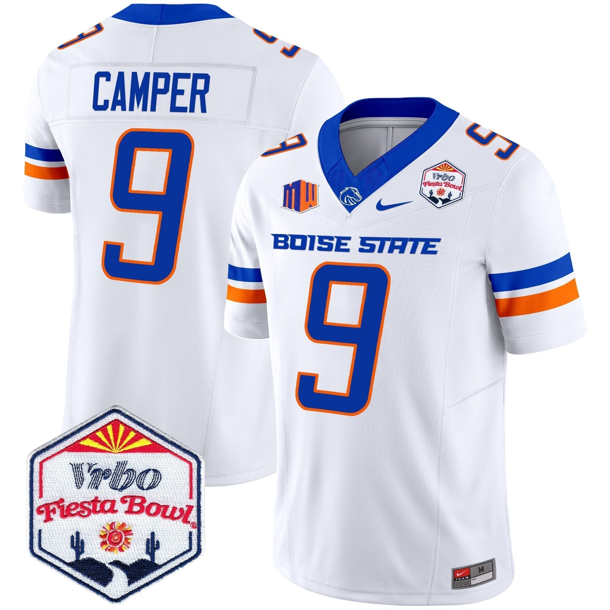 Men Boise State Broncos 2024 The Fiesta Bowl Patch Vapor Limited Jersey - All Stitched