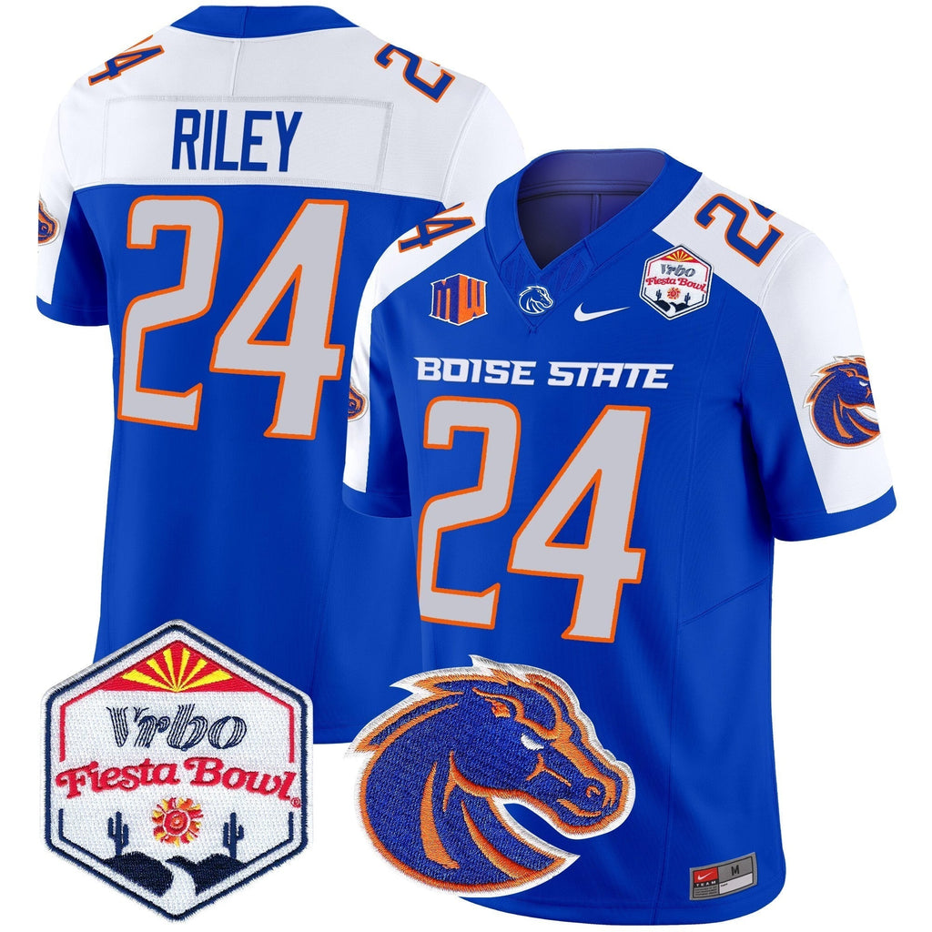 Men Boise State Broncos 2025 The Fiesta Bowl Patch Vapor Limited Jersey - All Stitched
