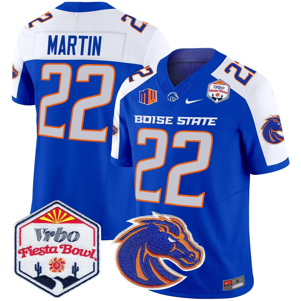 Men Boise State Broncos 2025 The Fiesta Bowl Patch Vapor Limited Jersey - All Stitched