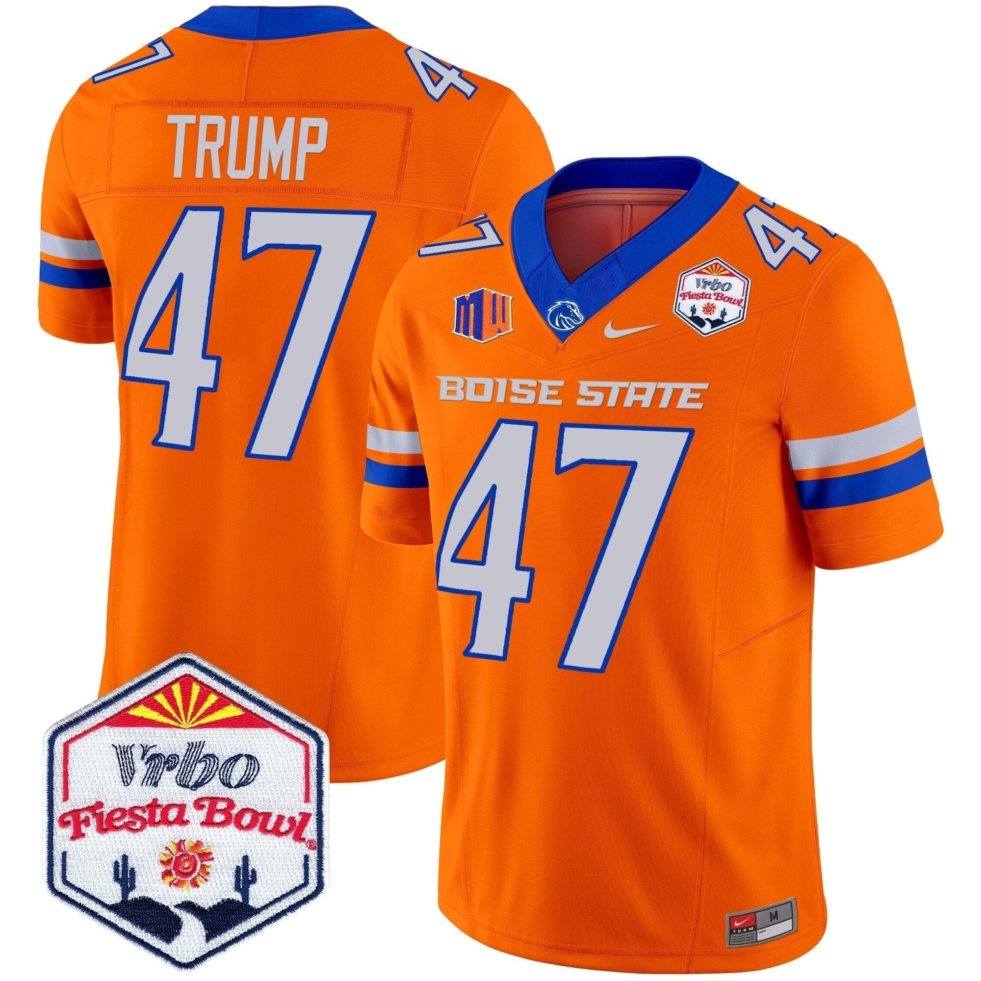 Men Boise State Broncos 2025 The Fiesta Bowl Patch Vapor Limited Jersey - All Stitched