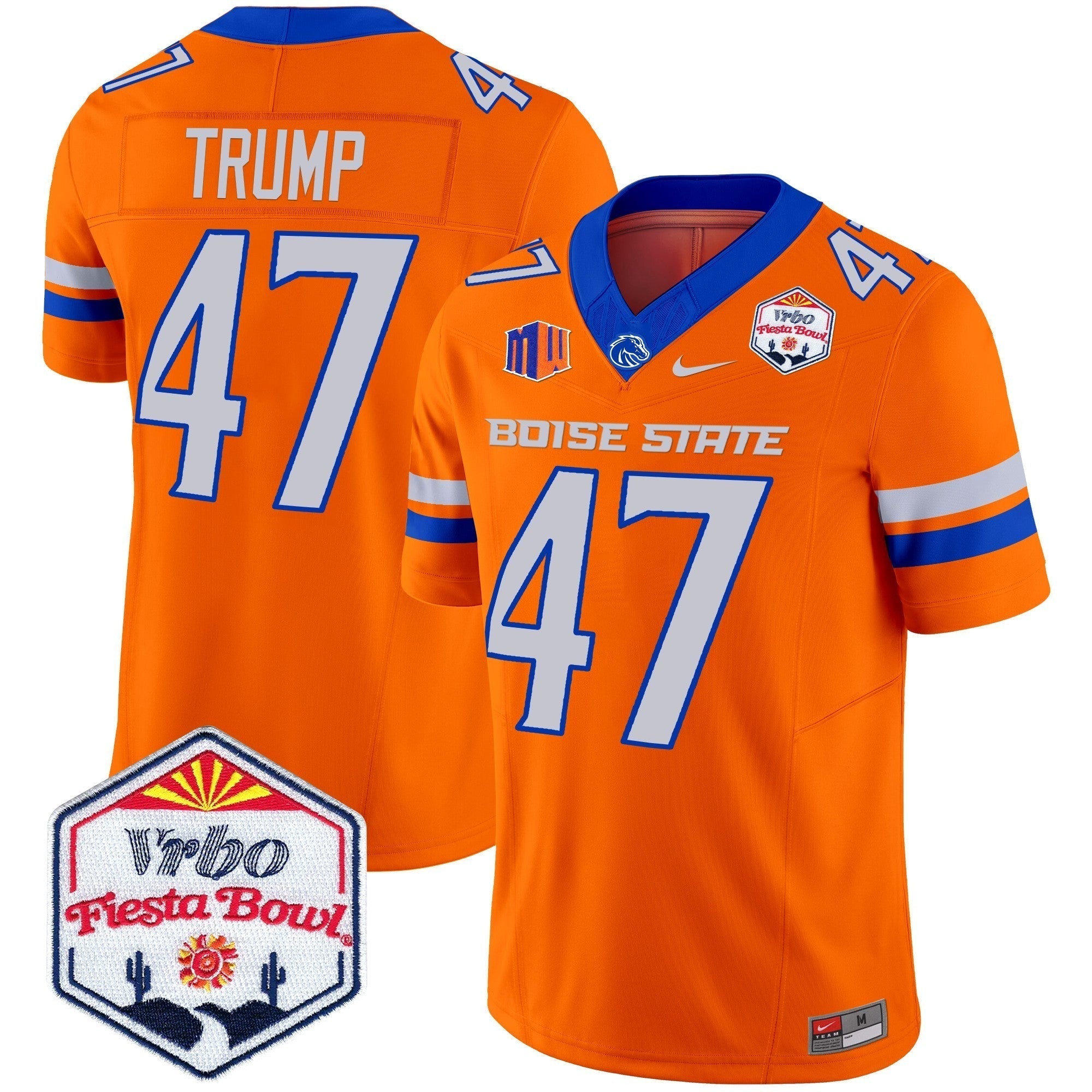 Men Boise State Broncos 2024 The Fiesta Bowl Patch Vapor Limited Jersey - All Stitched