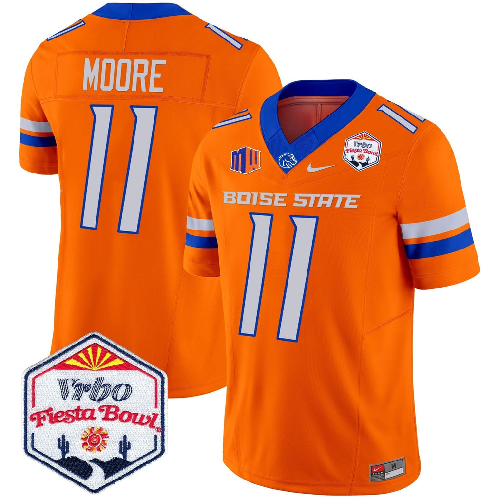 Men Boise State Broncos 2025 The Fiesta Bowl Patch Vapor Limited Jersey - All Stitched