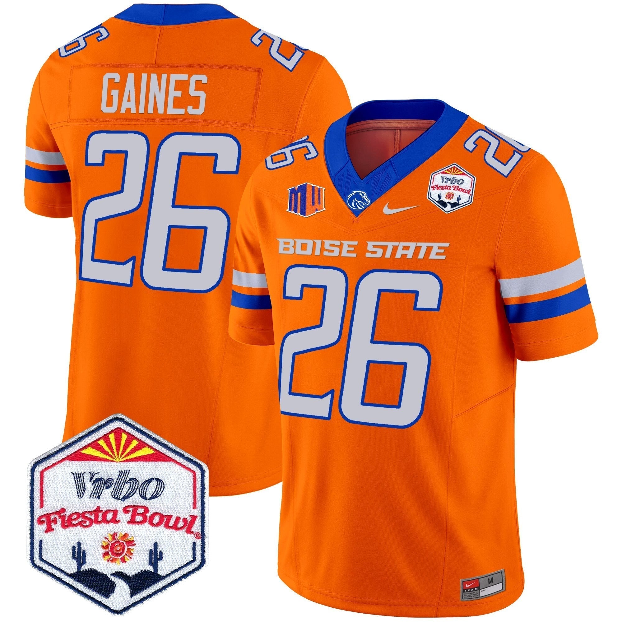 Men Boise State Broncos 2025 The Fiesta Bowl Patch Vapor Limited Jersey - All Stitched