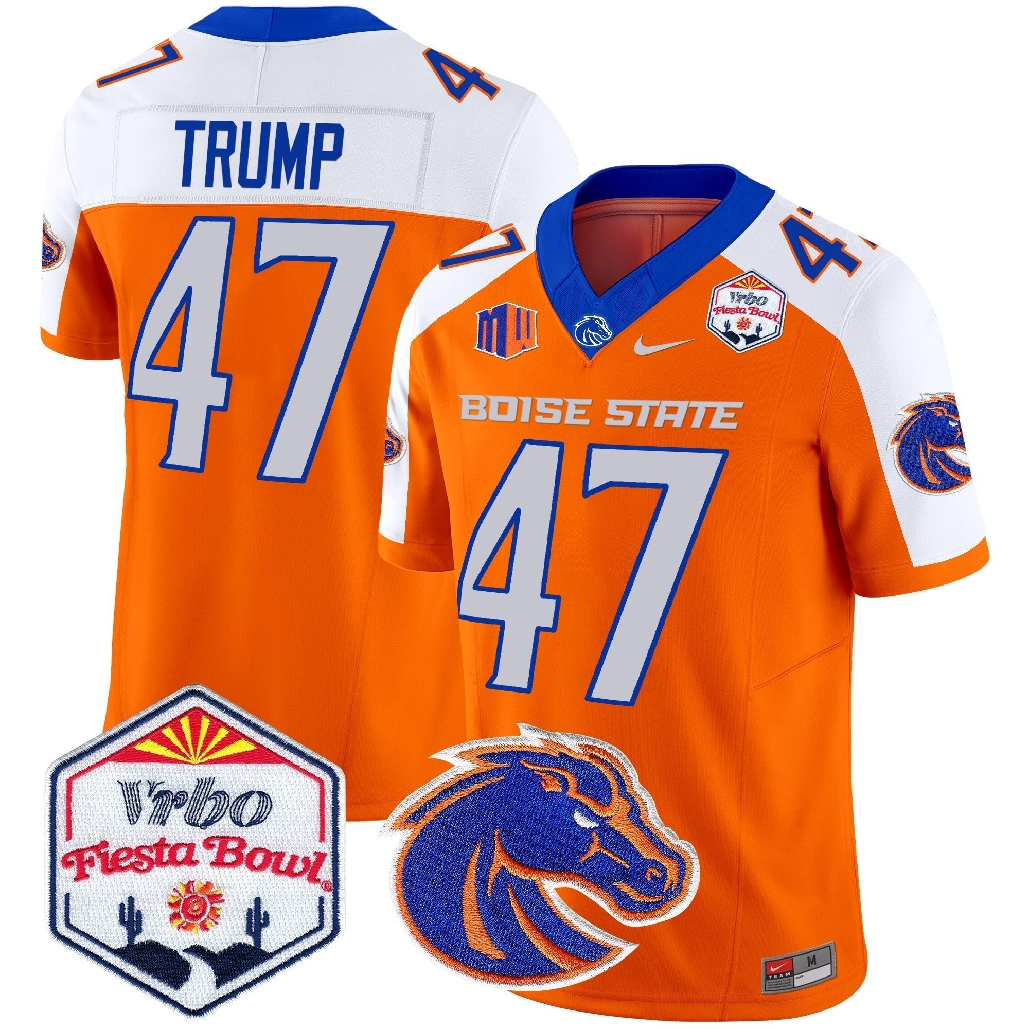 Men Boise State Broncos 2025 The Fiesta Bowl Patch Vapor Limited Jersey - All Stitched