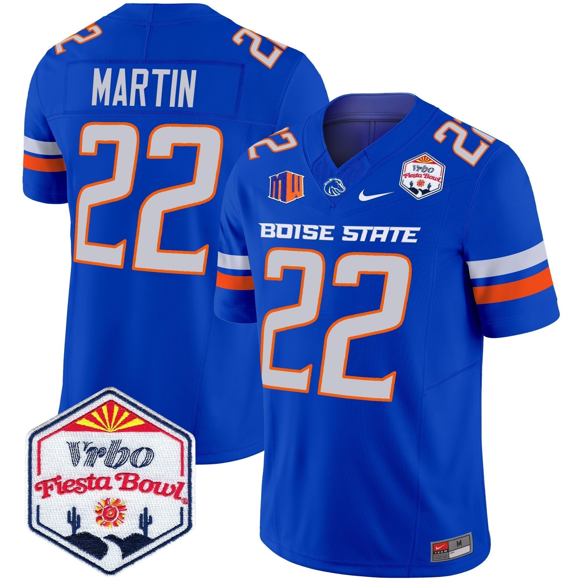 Men Boise State Broncos 2025 The Fiesta Bowl Patch Vapor Limited Jersey - All Stitched