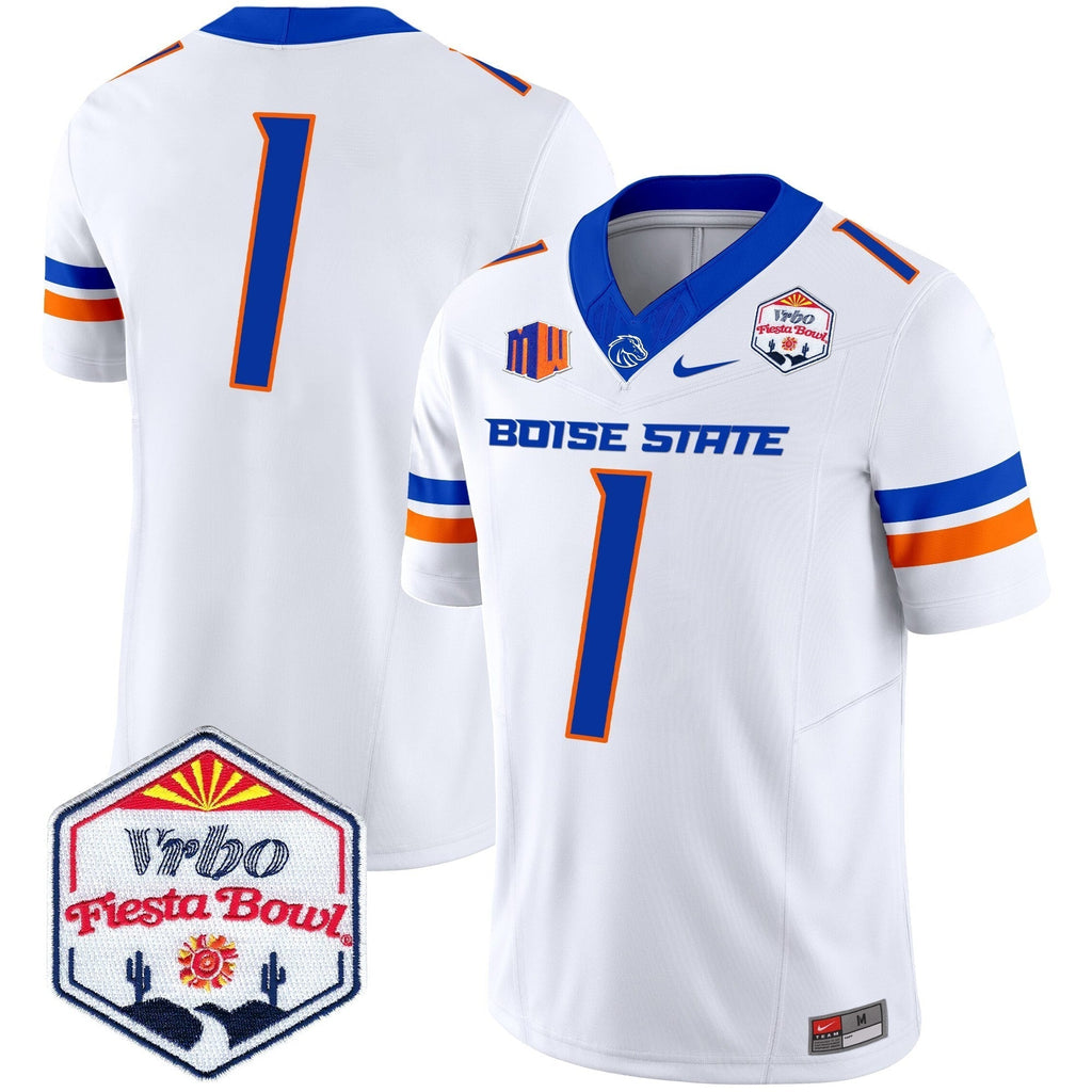 Men Boise State Broncos 2024 The Fiesta Bowl Patch Vapor Limited Jersey - All Stitched