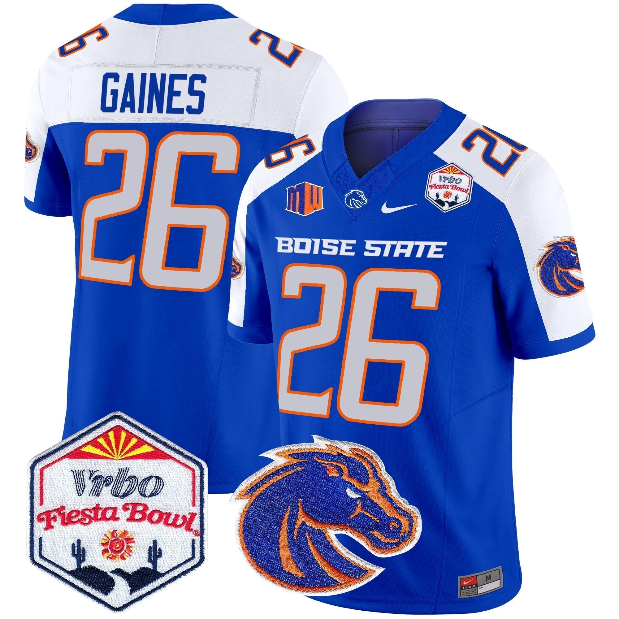 Men Boise State Broncos 2025 The Fiesta Bowl Patch Vapor Limited Jersey - All Stitched