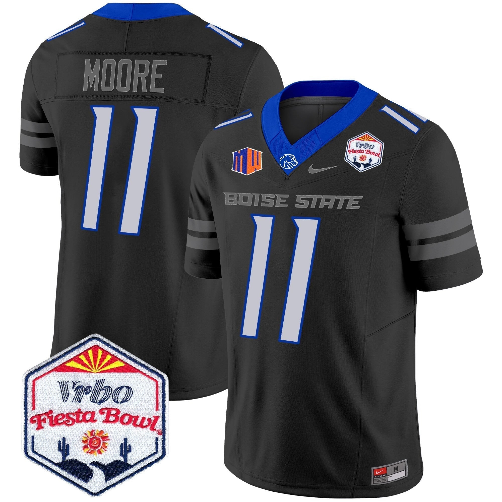 Men Boise State Broncos 2025 The Fiesta Bowl Patch Vapor Limited Jersey - All Stitched