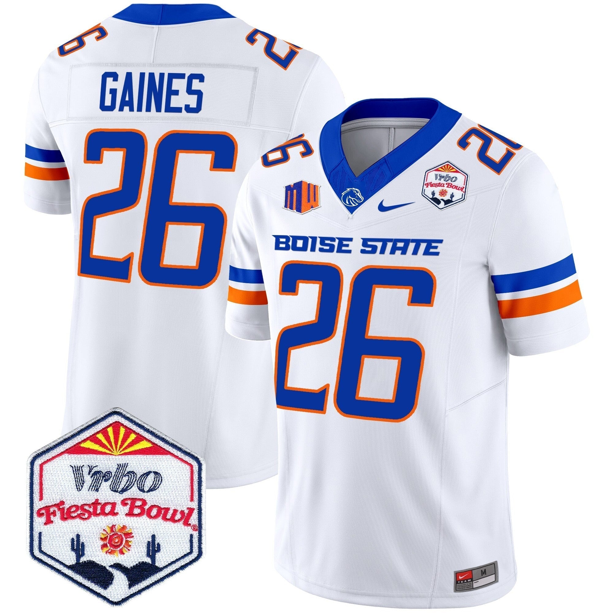 Men Boise State Broncos 2025 The Fiesta Bowl Patch Vapor Limited Jersey - All Stitched