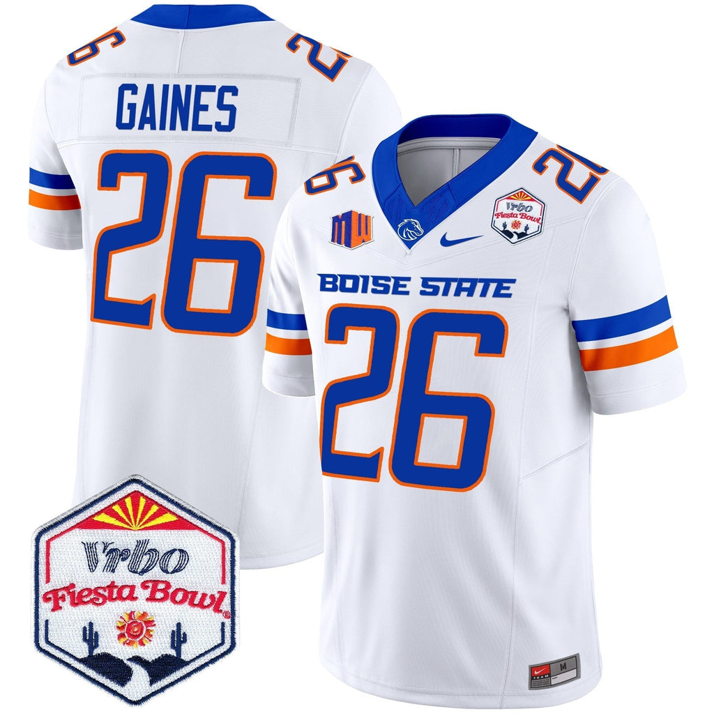 Men Boise State Broncos 2024 The Fiesta Bowl Patch Vapor Limited Jersey - All Stitched