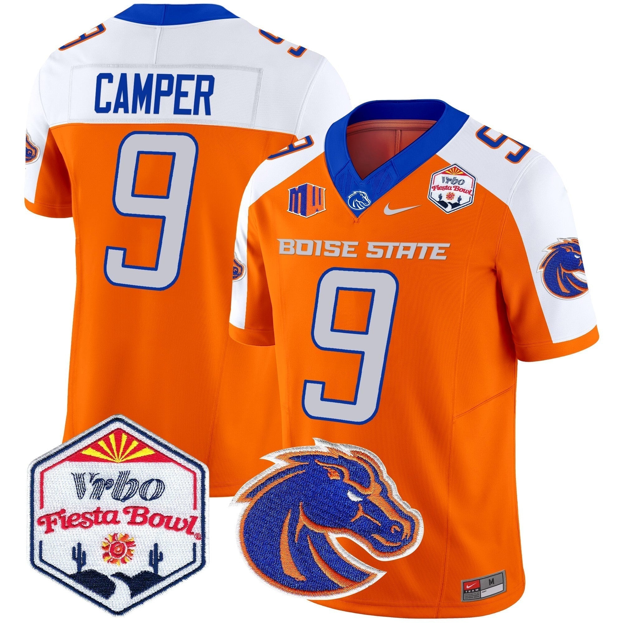Men Boise State Broncos 2025 The Fiesta Bowl Patch Vapor Limited Jersey - All Stitched