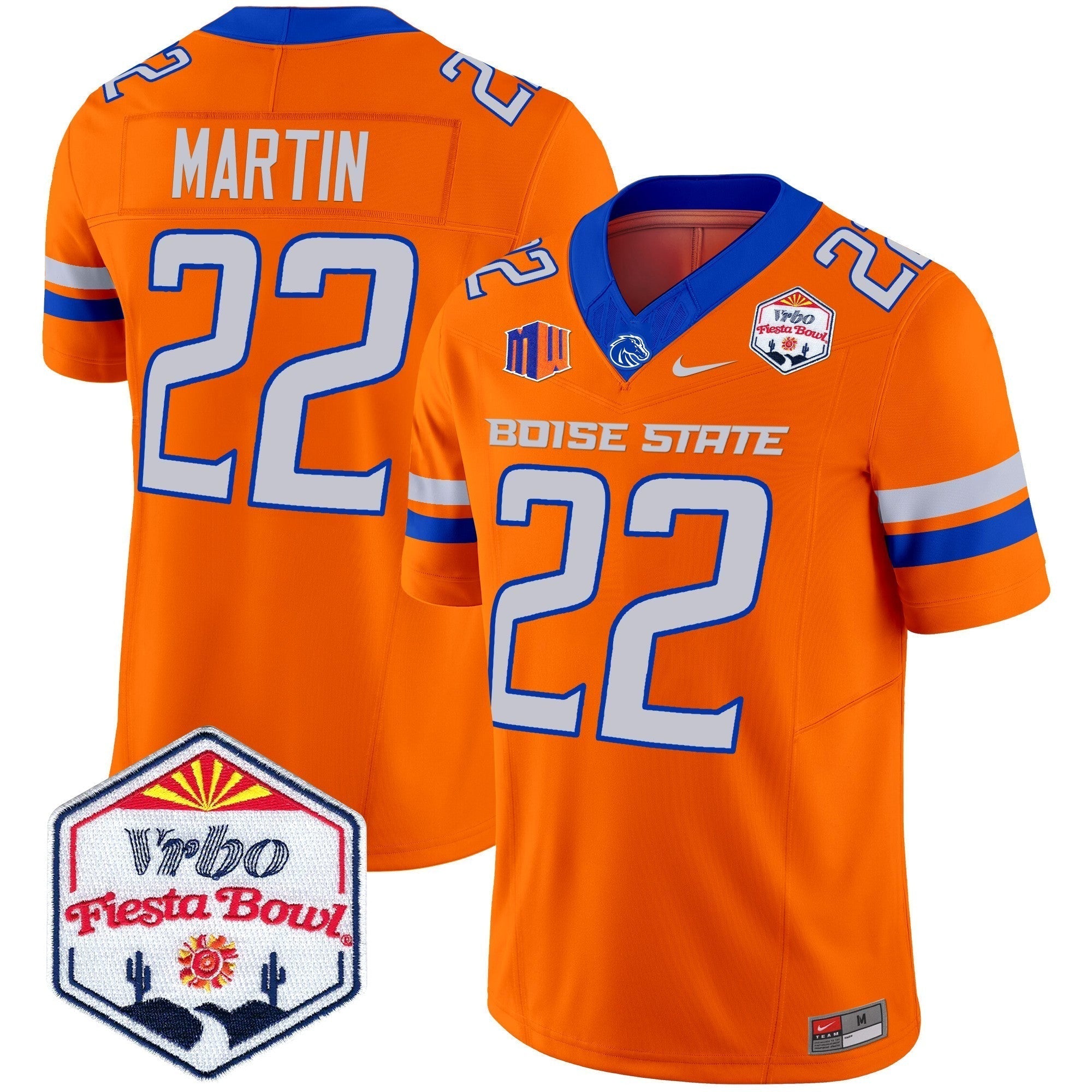 Men Boise State Broncos 2025 The Fiesta Bowl Patch Vapor Limited Jersey - All Stitched