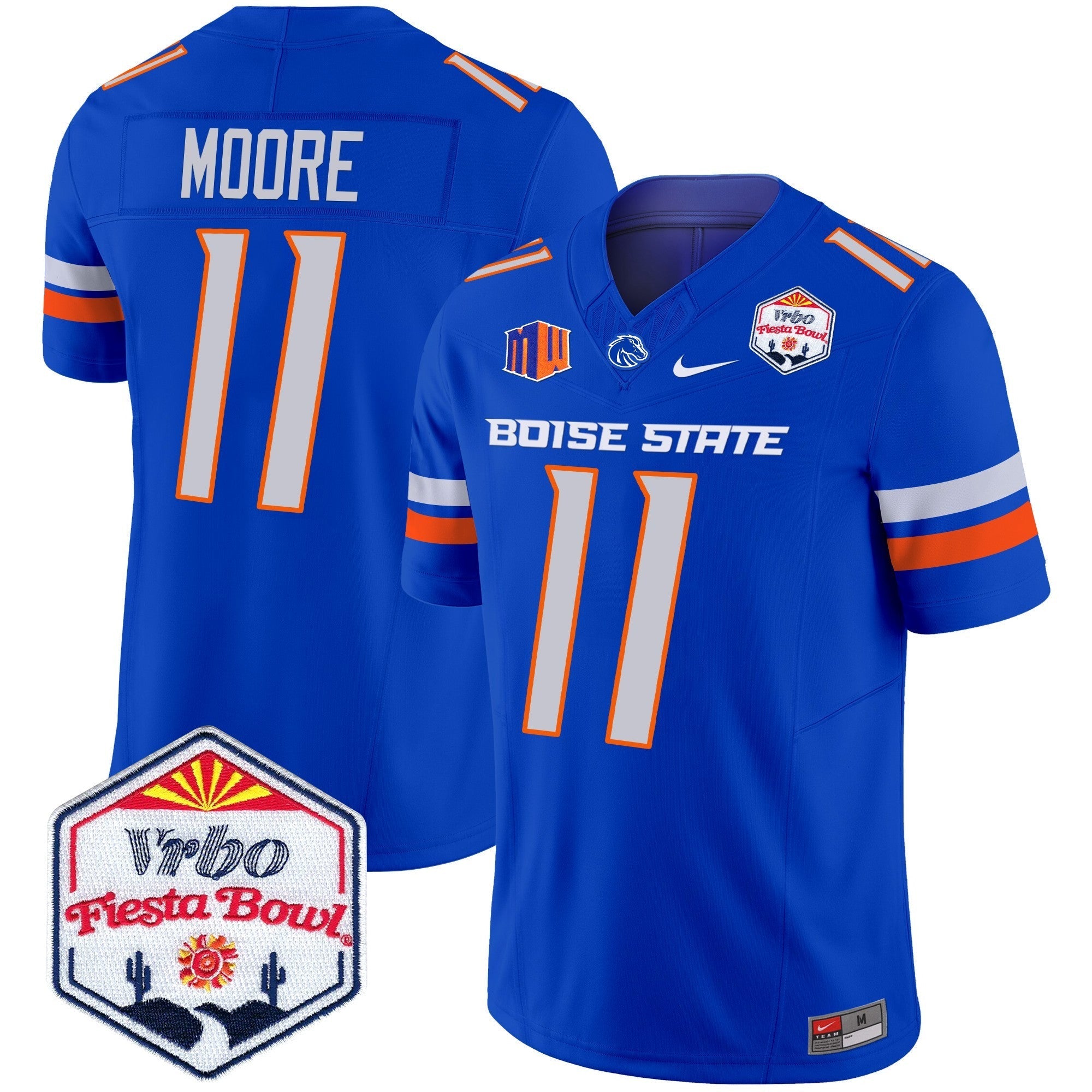 Men Boise State Broncos 2025 The Fiesta Bowl Patch Vapor Limited Jersey - All Stitched