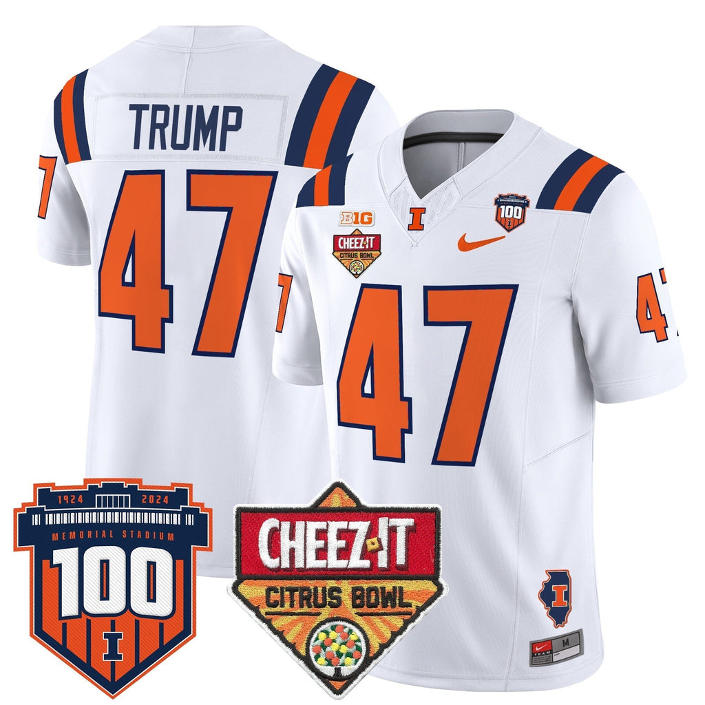 Men Illinois Fighting Illini 2025 Cheez-It Citrus Bowl Patch Vapor Limited Jersey - All Stitched