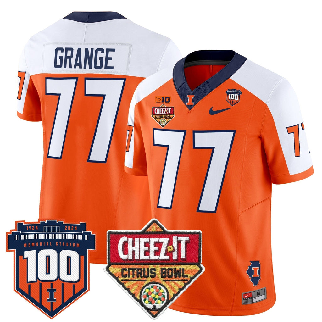Men Illinois Fighting Illini 2025 Cheez-It Citrus Bowl Patch Vapor Limited Jersey - All Stitched