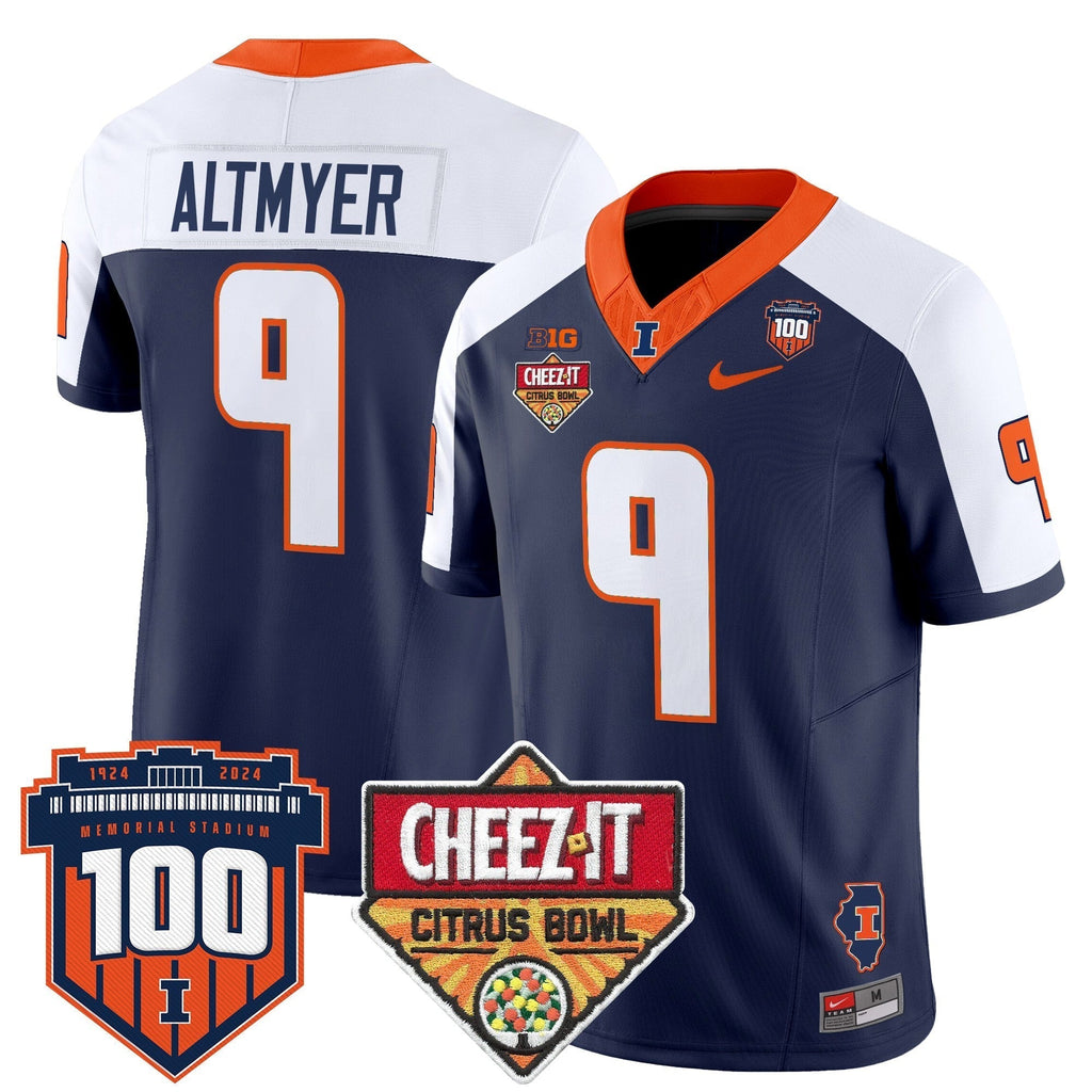 Men Illinois Fighting Illini 2025 Cheez-It Citrus Bowl Patch Vapor Limited Jersey - All Stitched