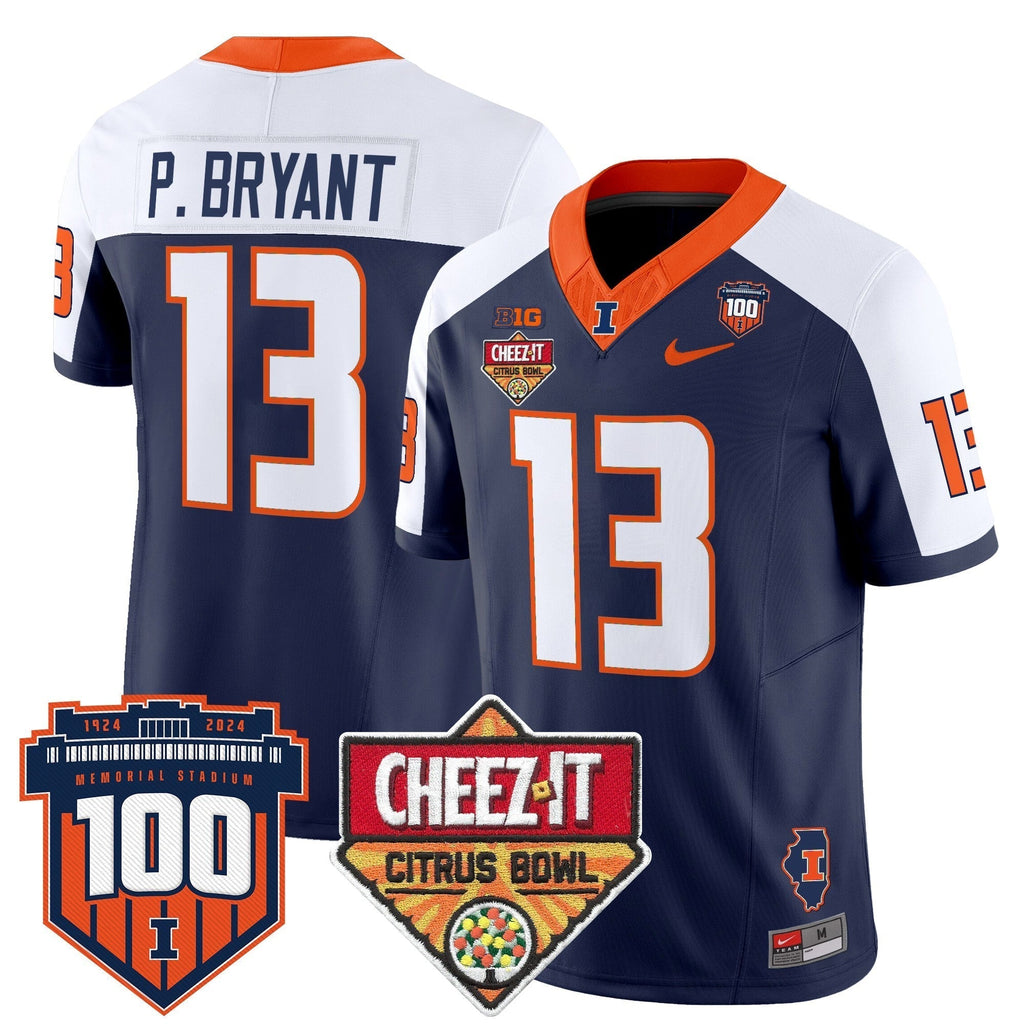 Men Illinois Fighting Illini 2025 Cheez-It Citrus Bowl Patch Vapor Limited Jersey - All Stitched