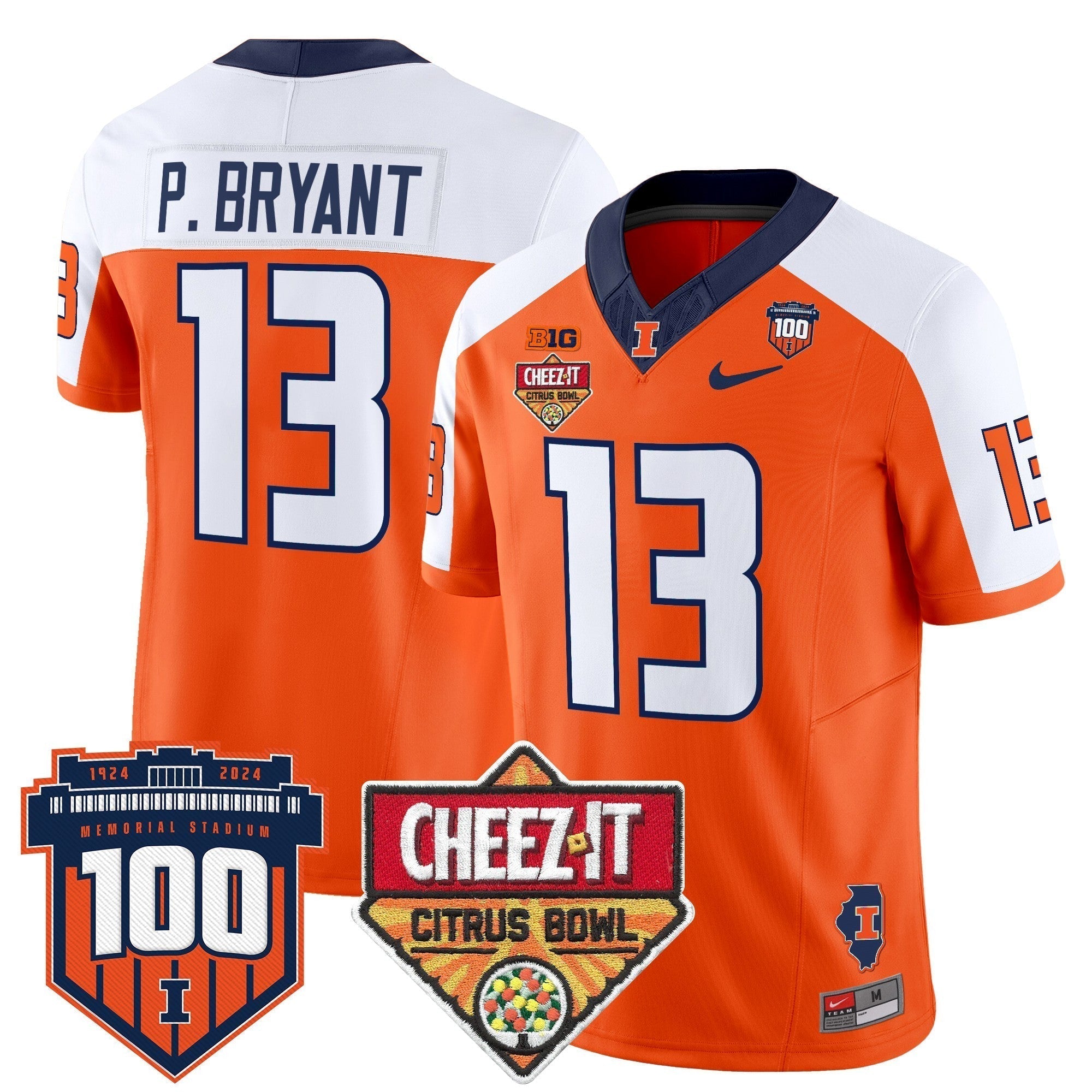 Men Illinois Fighting Illini 2025 Cheez-It Citrus Bowl Patch Vapor Limited Jersey - All Stitched