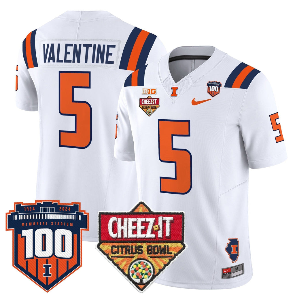 Men Illinois Fighting Illini 2025 Cheez-It Citrus Bowl Patch Vapor Limited Jersey - All Stitched