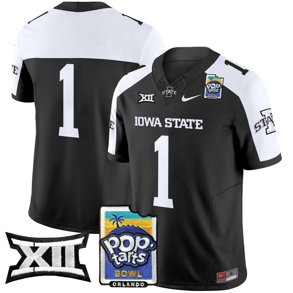 Men Iowa State Cyclones 2025 PopTarts Bowl Patch Vapor Limited Jersey - All Stitched