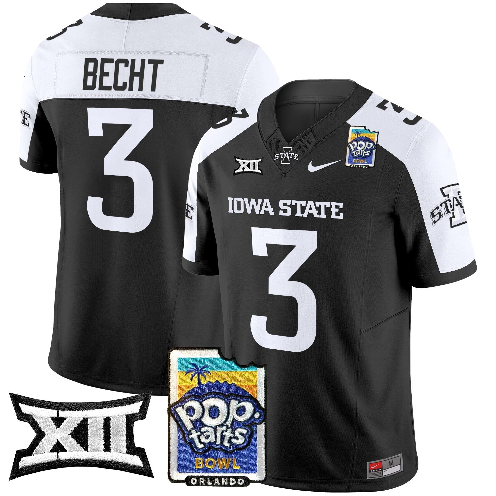 Men Iowa State Cyclones 2025 PopTarts Bowl Patch Vapor Limited Jersey - All Stitched
