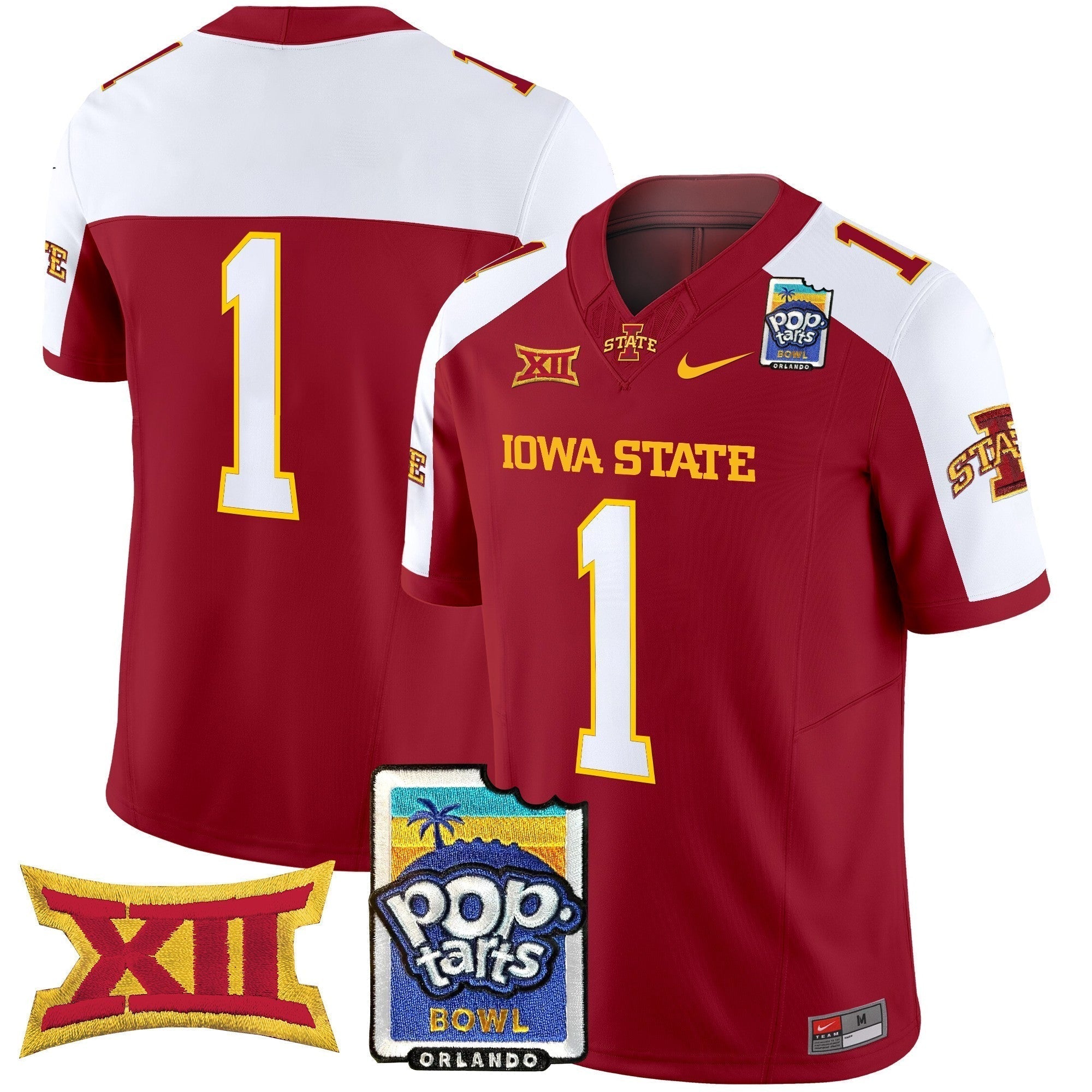 Men Iowa State Cyclones 2025 PopTarts Bowl Patch Vapor Limited Jersey - All Stitched