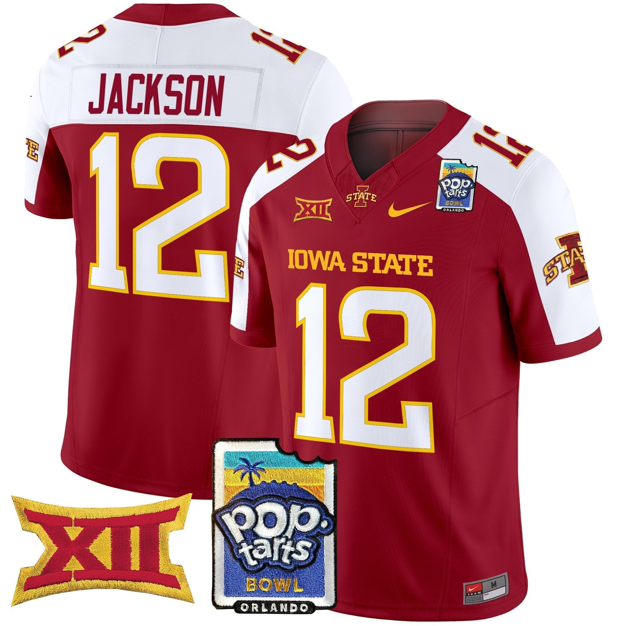 Men Iowa State Cyclones 2025 PopTarts Bowl Patch Vapor Limited Jersey - All Stitched