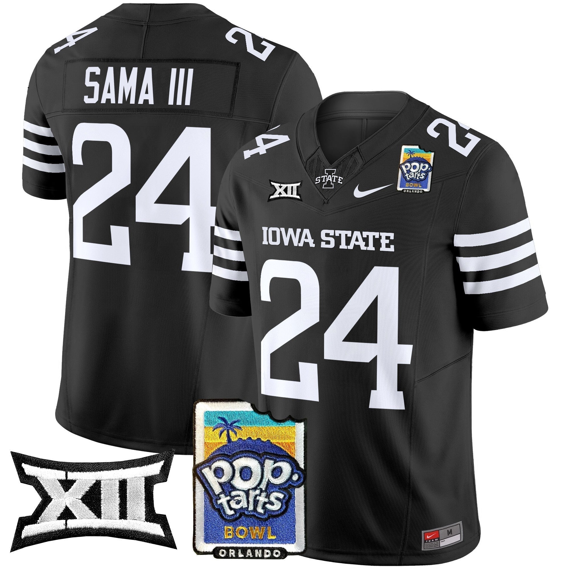 Men Iowa State Cyclones 2025 PopTarts Bowl Patch Vapor Limited Jersey - All Stitched