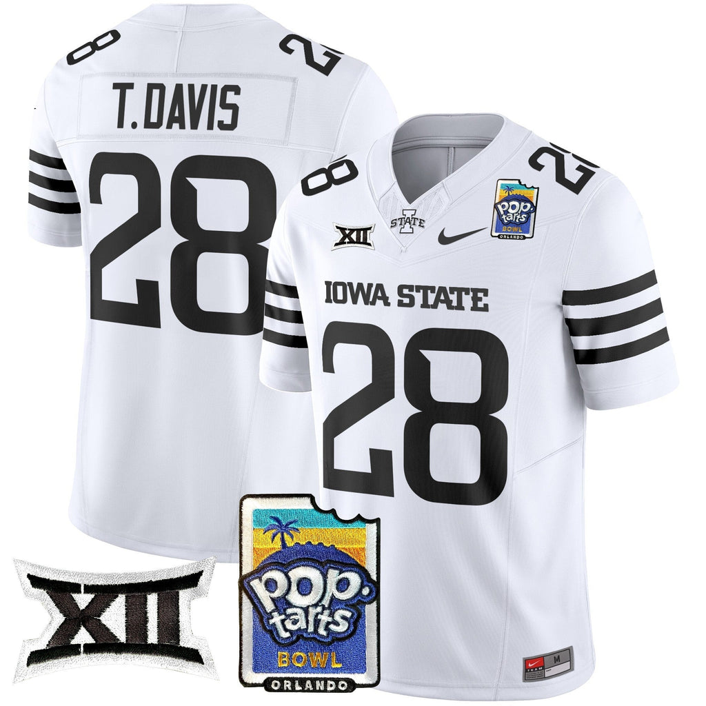 Men Iowa State Cyclones 2025 PopTarts Bowl Patch Vapor Limited Jersey - All Stitched