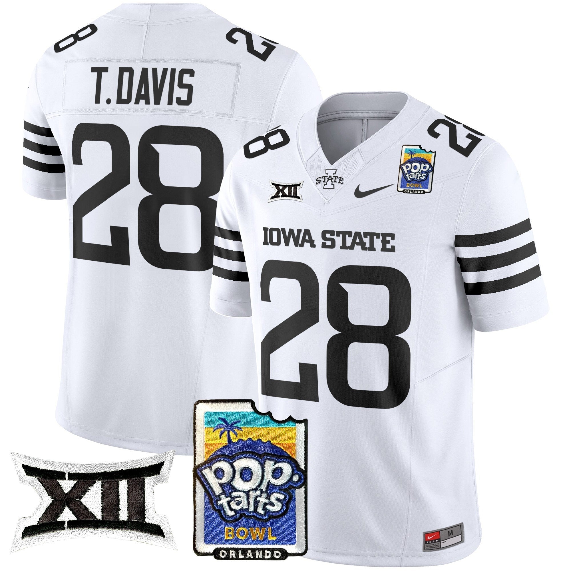 Men Iowa State Cyclones 2025 PopTarts Bowl Patch Vapor Limited Jersey - All Stitched