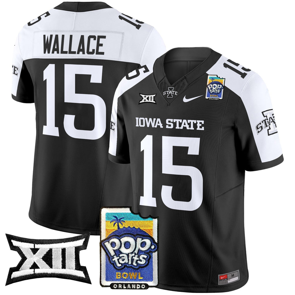 Men Iowa State Cyclones 2025 PopTarts Bowl Patch Vapor Limited Jersey - All Stitched
