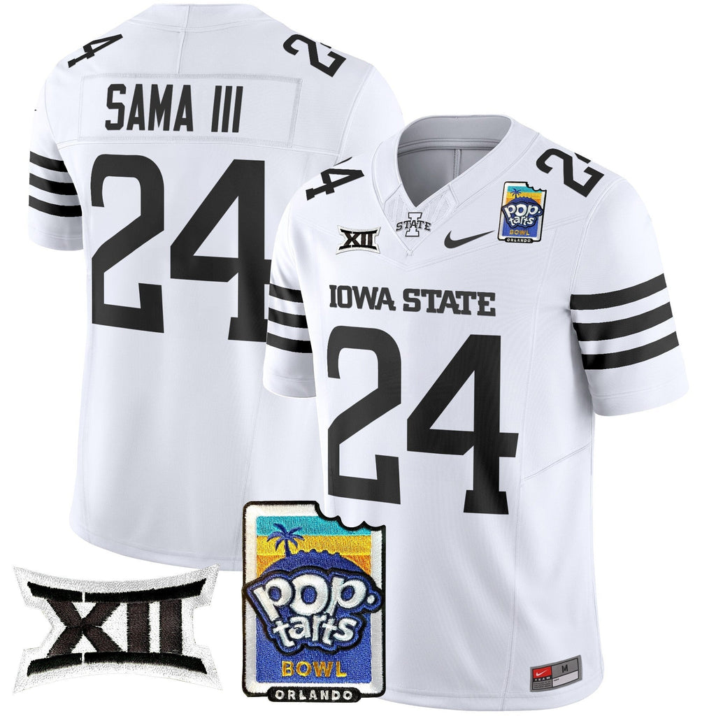 Men Iowa State Cyclones 2025 PopTarts Bowl Patch Vapor Limited Jersey - All Stitched