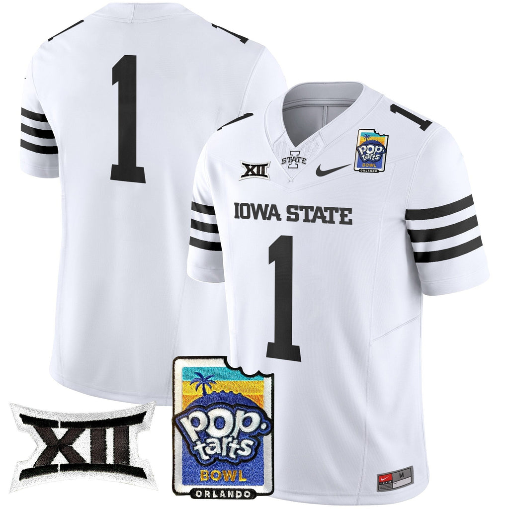 Men Iowa State Cyclones 2025 PopTarts Bowl Patch Vapor Limited Jersey - All Stitched