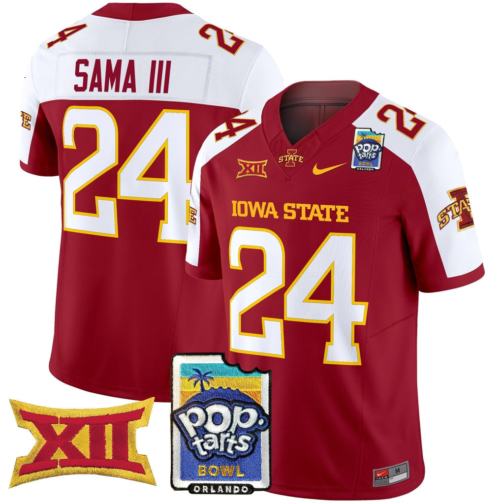 Men Iowa State Cyclones 2025 PopTarts Bowl Patch Vapor Limited Jersey - All Stitched