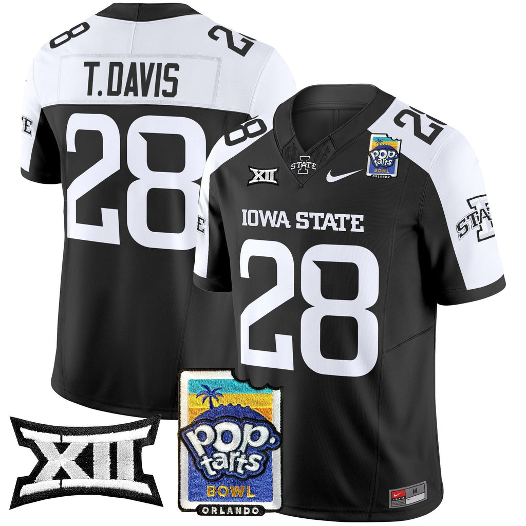Men Iowa State Cyclones 2025 PopTarts Bowl Patch Vapor Limited Jersey - All Stitched