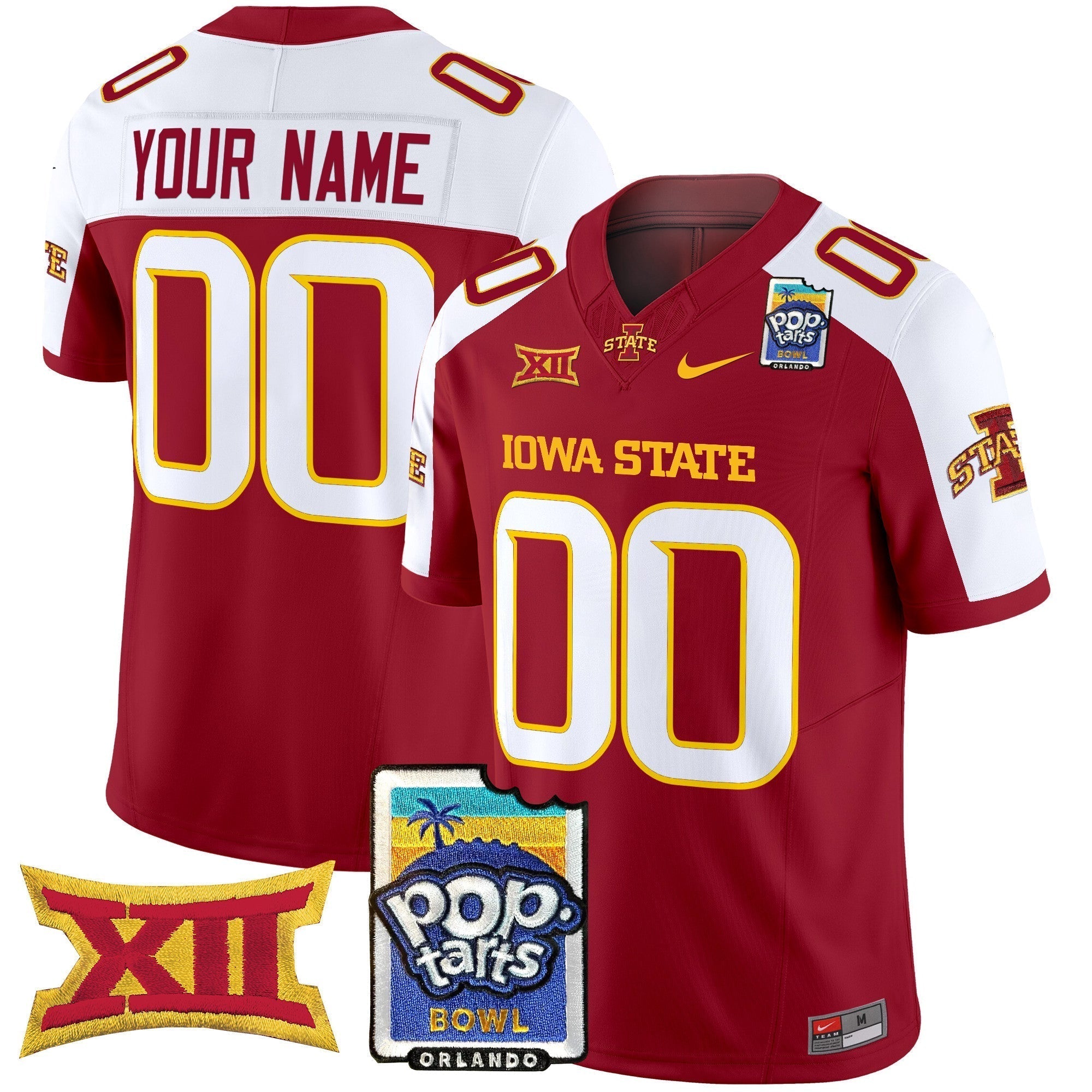 Custom Iowa State Cyclones 2025 PopTarts Bowl Patch Vapor Limited Jersey - All Stitched