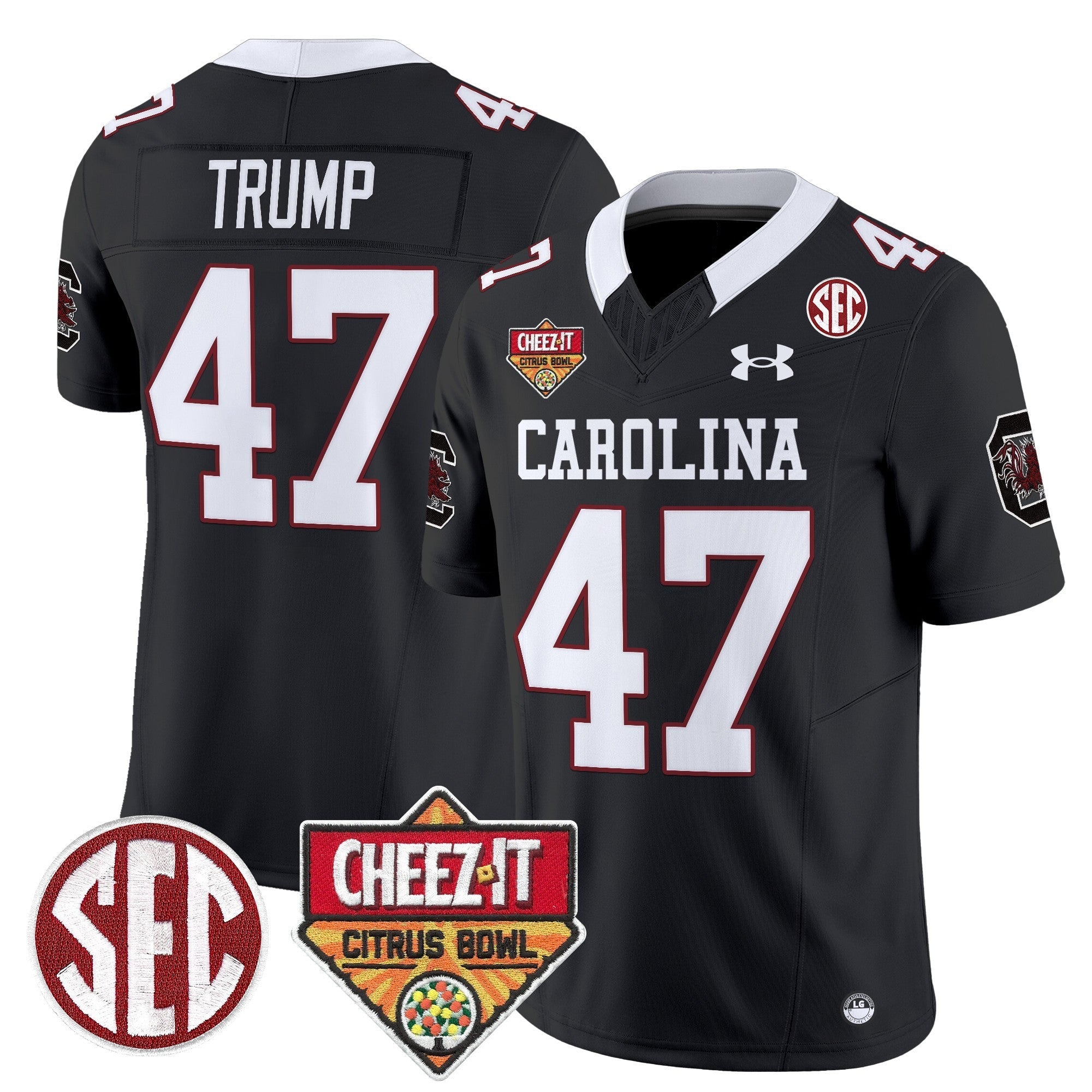 Men South Carolina Gamecocks 1980 Throwback Cheez-It Citrus Bowl Patch Vapor Limited Jersey - All Stitched