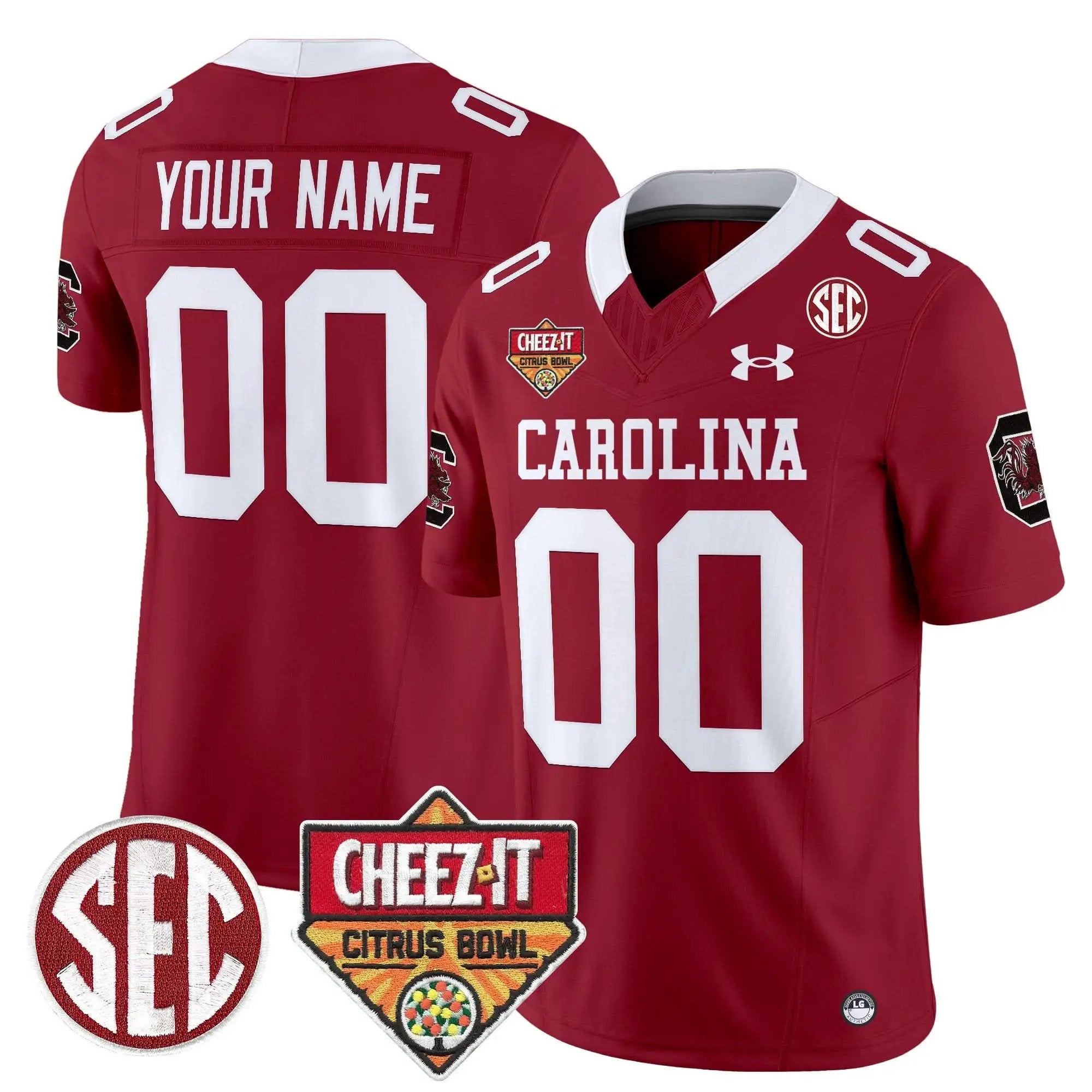 South Carolina Gamecocks 1980 Throwback Cheez-It Citrus Bowl Patch Vapor Limited Custom Jersey