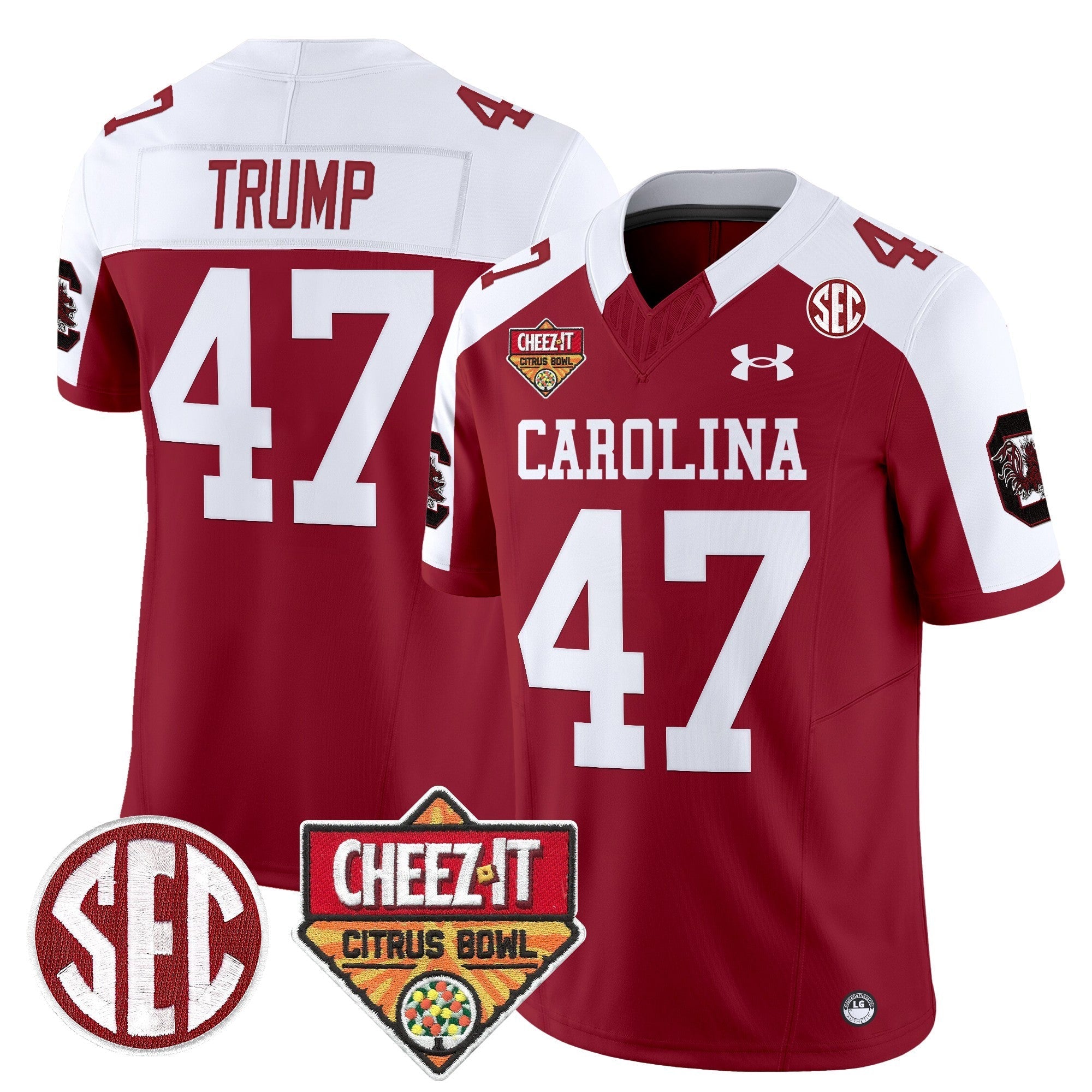 Men South Carolina Gamecocks 1980 Throwback Cheez-It Citrus Bowl Patch Vapor Limited Jersey - All Stitched
